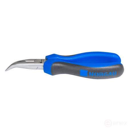 Длинногубцы NORGAU Industrial изогнутые на 45°, 160 мм, N133A-160