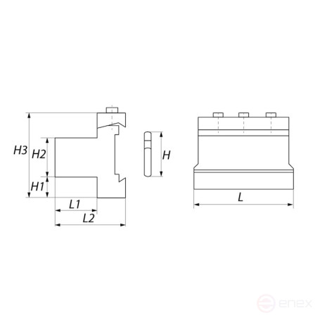 Block for cutting blade NORGAU Industrial CTH-2532