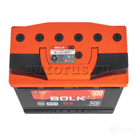 Аккумулятор BOLK EFB Stop&Go 100 А/ч обратный R+ 353x175x190 L5 EN 850 А