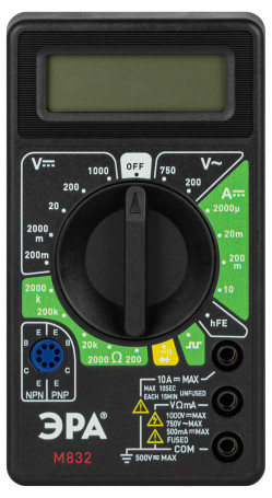 МТ-832F Мультиметр цифровой ЭРА модель M832