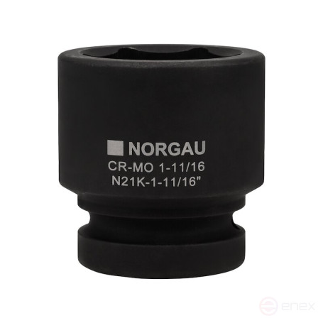 Головка торцевая ударная NORGAU Industrial шестигранная дюймовая 1", 1.11/16", N21K-1.11/16