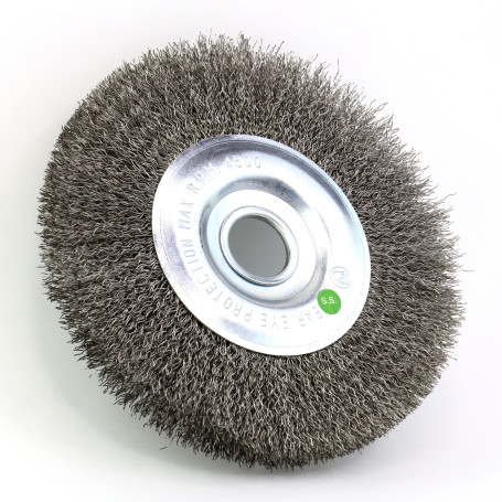 Brush for ear disc D150*20*22.2, pile corrugation stainless steel 0.30 (13-096)