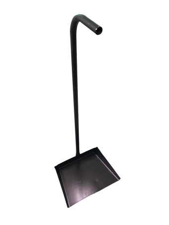 Совок металлический для мусора 270 х 250 х 1 с изогнутой ручкой (порошковая окраска)