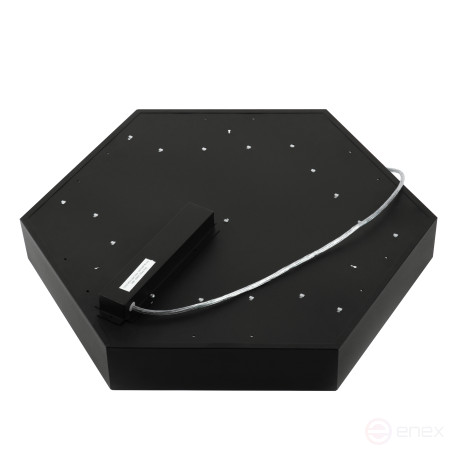 Светильник LED ЭРА Geometria SPO-122-B-40K-066 Hexagon 66Вт 4000К 5300Лм IP40 800*800*80 черный подвесной