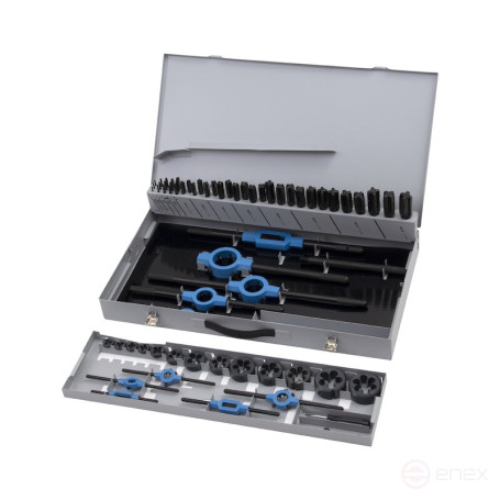 Набор ручных метчиков и плашек NORGAU Industrial M3-M24, HSS-E/VAP, 64 предмета