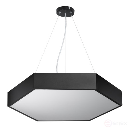 Светильник LED ЭРА Geometria SPO-122-B-40K-066 Hexagon 66Вт 4000К 5300Лм IP40 800*800*80 черный подвесной