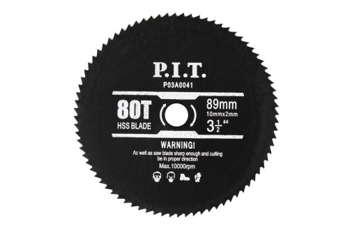 Universal saw blade for PMS89-C plastic, soft. metal (89mm x 10mm x 80T)