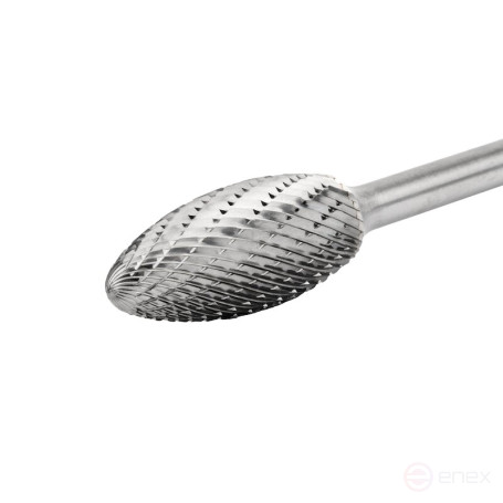 Борфреза твердосплавная NORGAU Industrial пламевидная 16х81 мм, форма H, DCM