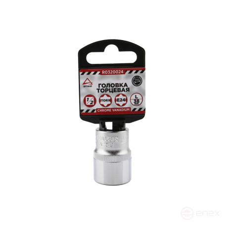 Головка 1/2" внешний TORX Е24 L=38 мм, на холдере ARNEZI R0320024