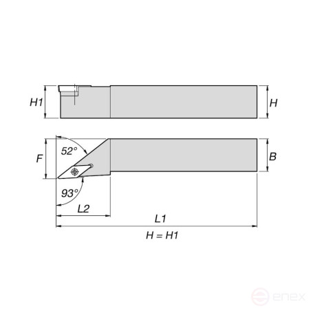 Державка токарная NORGAU Industrial для наружной обработки, левая SVJBL3232P16
