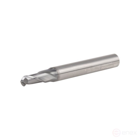 End mill NORGAU Industrial spherical 5 mm, Z2, VHM/AlCrSiN