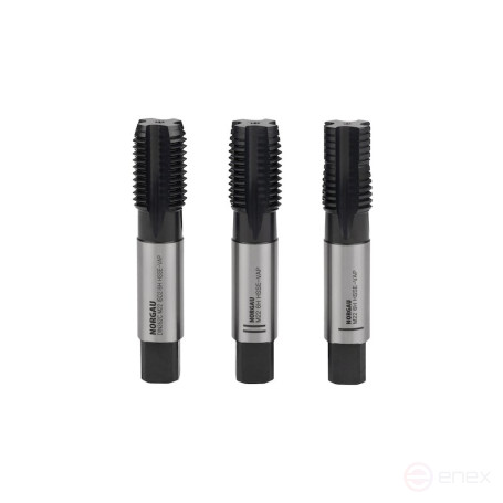 Комплект ручных метчиков NORGAU Industrial M22, HSS-Е/VAP, DIN 352, 3 предмета