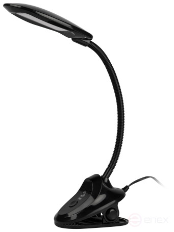 Настольный светильник ЭРА NLED-478-8W-BK светодиодный на прищепке черный