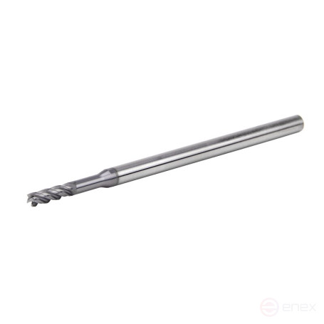 Carbide end mill NORGAU Industrial elongated 3 mm, Z4, VHM/AlCrSiN