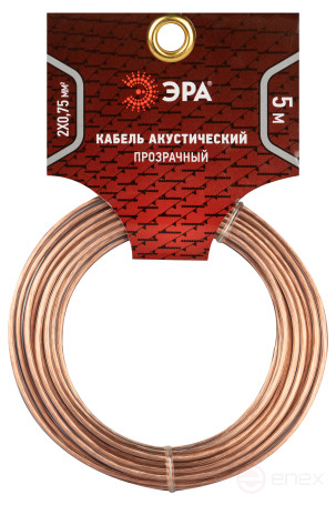 A-75-S-5 ERA Speaker cable 2x0.75 mm2 transparent, 5 m