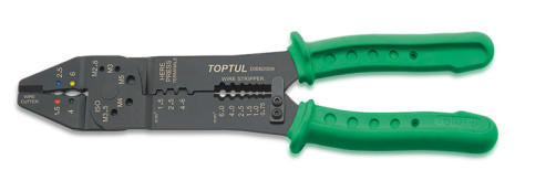 Pliers for crimping terminals and removing insulation TOPTUL DIBB2009