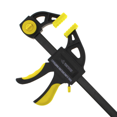 Clamp, pistol type, quick-release, two-component handle, 10" (250mm), Cheglock (6/24)