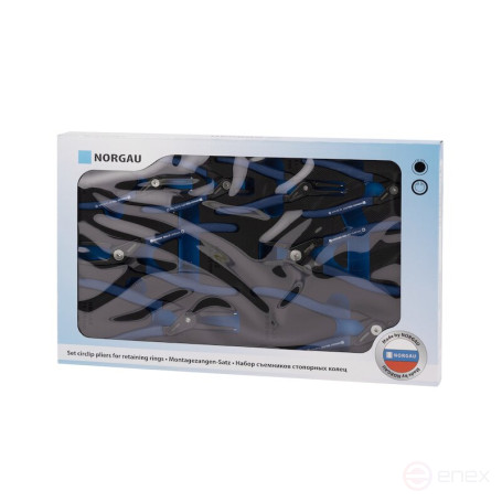 Set of locking ring pullers NORGAU Industrial NS80-8, 8 items