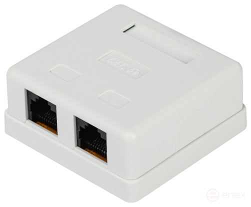 Розетка компьютерная RJ-45 ЭРА RJ02UN категория 5е неэкранированная 2-порта упаковка 30 шт