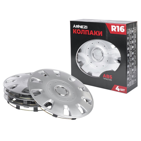 Колпаки R16 Maffei 4шт (серебристые) ABS-пластик ARNEZI A0702032