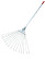 Galvanized 15-tooth fan wire rake on Aluminum handle with lock No. 2 (500mm)