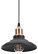 ERA PL4 BK/RC Pendant Lamp for E27 lampshade height 80mm Suspension 800mm Black/copper