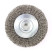 Conical ear brush D100*M14, pile corrugation steel 0.30 (13-029)