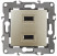 12-4110-04 ЭРА Устройство зарядное USB, 230В/5В-2100мА, IP20, Эра12, шампань