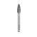 Carbide borehole NORGAU Industrial parabolic 8 mm, R1.2, shape F, DCM