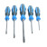 Set of reinforced slotted and phillips screwdrivers NORGAU Industrial NBS155K-161-005, 5 pieces