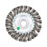 Щетка для УШМ дисковая жгутовая Д125*13*22,2, ворс нерж сталь 0,50 AISI 316 (13-048)