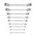 Set of socket double-sided hinge wrenches NORGAU Industrial NBS34-009, 9 pieces