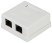 Розетка компьютерная RJ-45 ЭРА RJ02UN категория 5е неэкранированная 2-порта упаковка 30 шт