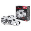 Caps R14 Epsilon 4 pcs (silver-black) ABS plastic ARNEZI A0702045