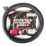 Steering wheel braid (M 38 cm nat. leather) black with embossed ARNEZI A0501026