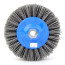 Disc brush D140*55*M14, pile polymer abrasive P46 on wood for UPM USM (Bulgarian) (1-052)