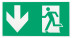 Пиктограмма ЭРА INFO-SSA-118 бэклит 259x128мм Человек-стрелка-вниз зеленая SSA-103