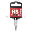 1/4" head with HEX insert H5 L=38, on the ARNEZI R0004305 holder