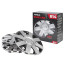 Caps R14 Magellan 4 pcs (silver-black) ABS plastic ARNEZI A0702068