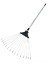 GREEN GARDEN 15-tooth sliding fan rake with Aluminum handle d22 1200mm on a plastic base, bar thickness 3mm