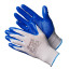 Gloves made of white nylon with blue nitrile coating Gward Blue