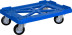 Тележка п/э 600х400 чёрные резиновые колёса, Россия цв. синий