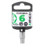 Головка 1/4" Gear Lock 6 мм L=25 мм, на холдере Arnezi R0030006