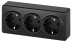 Розетка ЭРА Эксперт 11-2208-05 тройная с заземлением 3х2P+E Schuko IP20 16A-250В ОУ антрацит
