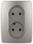 Розетка ЭРА Серия 12 12-2107-16 двойная 2X2P 16А-250В титан
