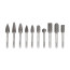Набор борфрез твердосплавных NORGAU Industrial режущие головки 10-12 мм, DCM, 10 предметов