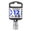 Головка 1/4" Super Lock 12 мм L=25 мм, на холдере Arnezi R0020012