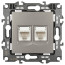 Розетка ЭРА Серия 12 12-3108-16 информационная двойная 2XRJ45 титан