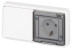 Socket block with switch ERA Expert 11-7521-01 IP55 16A-10AX-250V Horizon. SU white