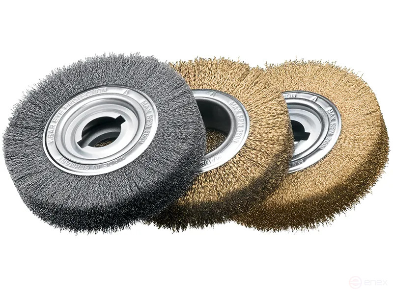 Cylindrical corrugated brush, D250 mm, width 60 mm, steel corrugated wire STH 0.20 mm